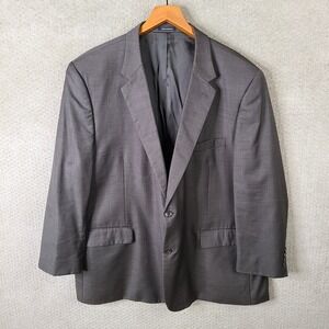 Pronto Uomo Jacket Mens 54R Brown Blazer Wool 2 Button Crosshatch Suit‎ Coat